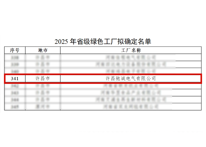 Congratulations to Chicheng for winning the title of “Provincial Green Factory in 2025”!